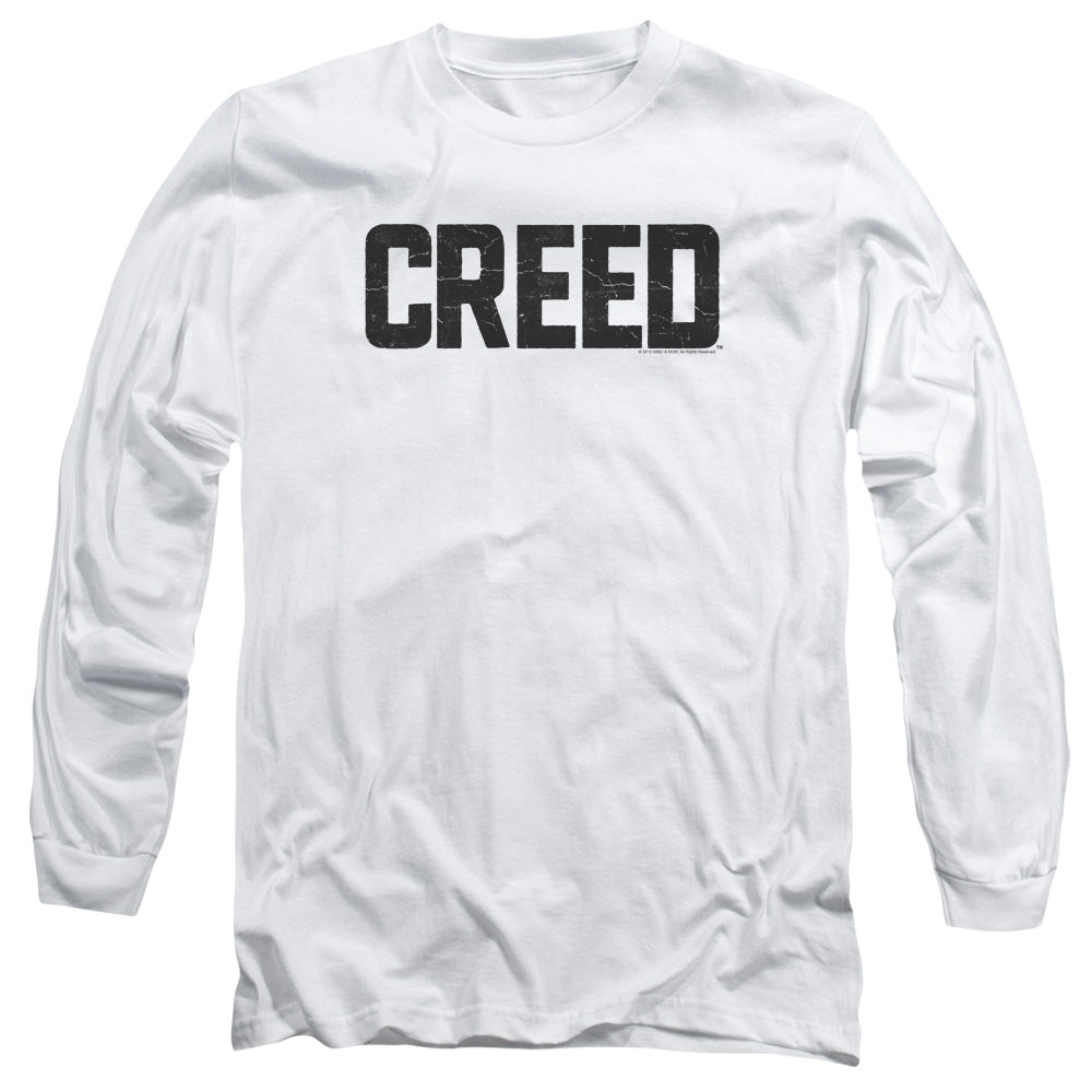 Creed Cracked Logo Mens Long Sleeve Shirt White Officially Licensed