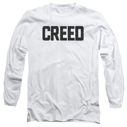 Creed Cracked Logo Mens Long Sleeve Shirt White Officially Licensed