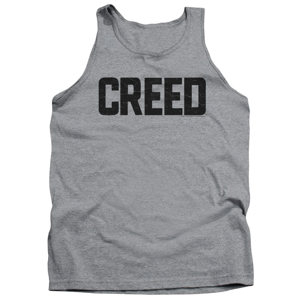 Creed Cracked Logo Mens Tank Top Shirt Athletic Heather