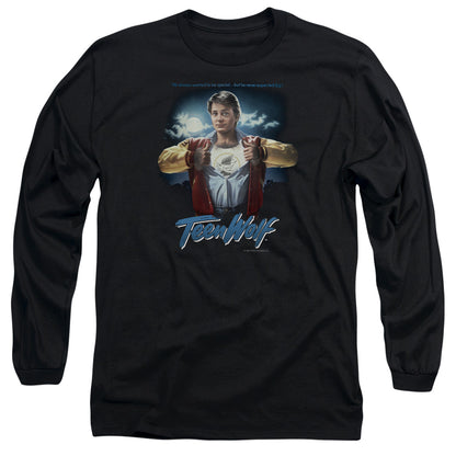 Teen Wolf Poster Mens Long Sleeve Shirt Black Officially Licensed