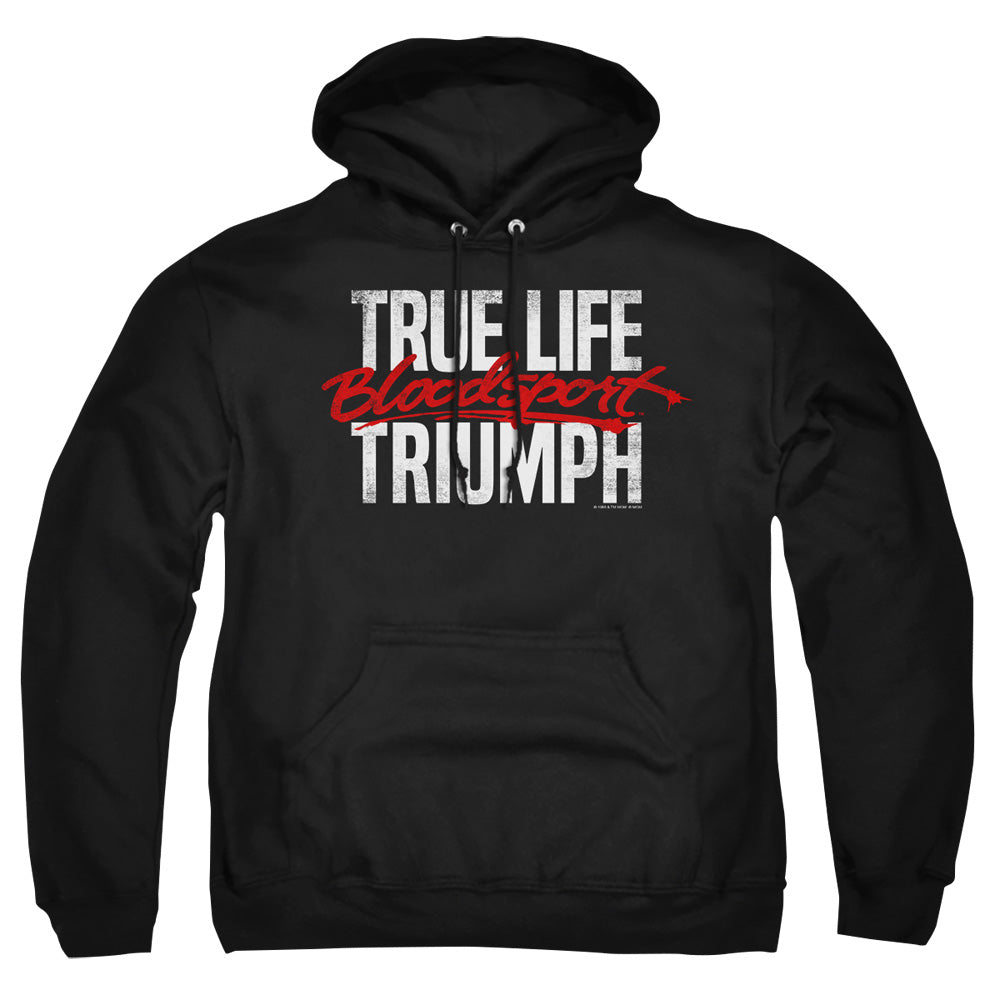 Bloodsport True Story Mens Hoodie Black Officially Licensed