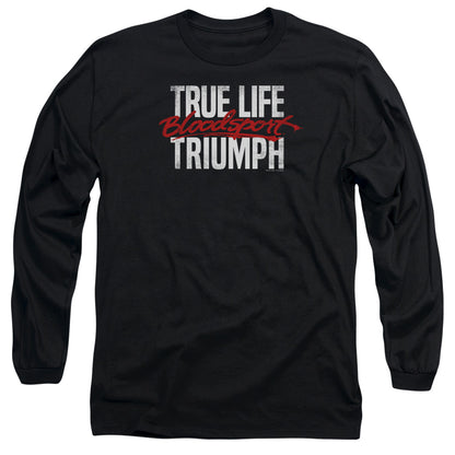 Bloodsport True Story Mens Long Sleeve Shirt Black Officially Licensed Officially Licensed
