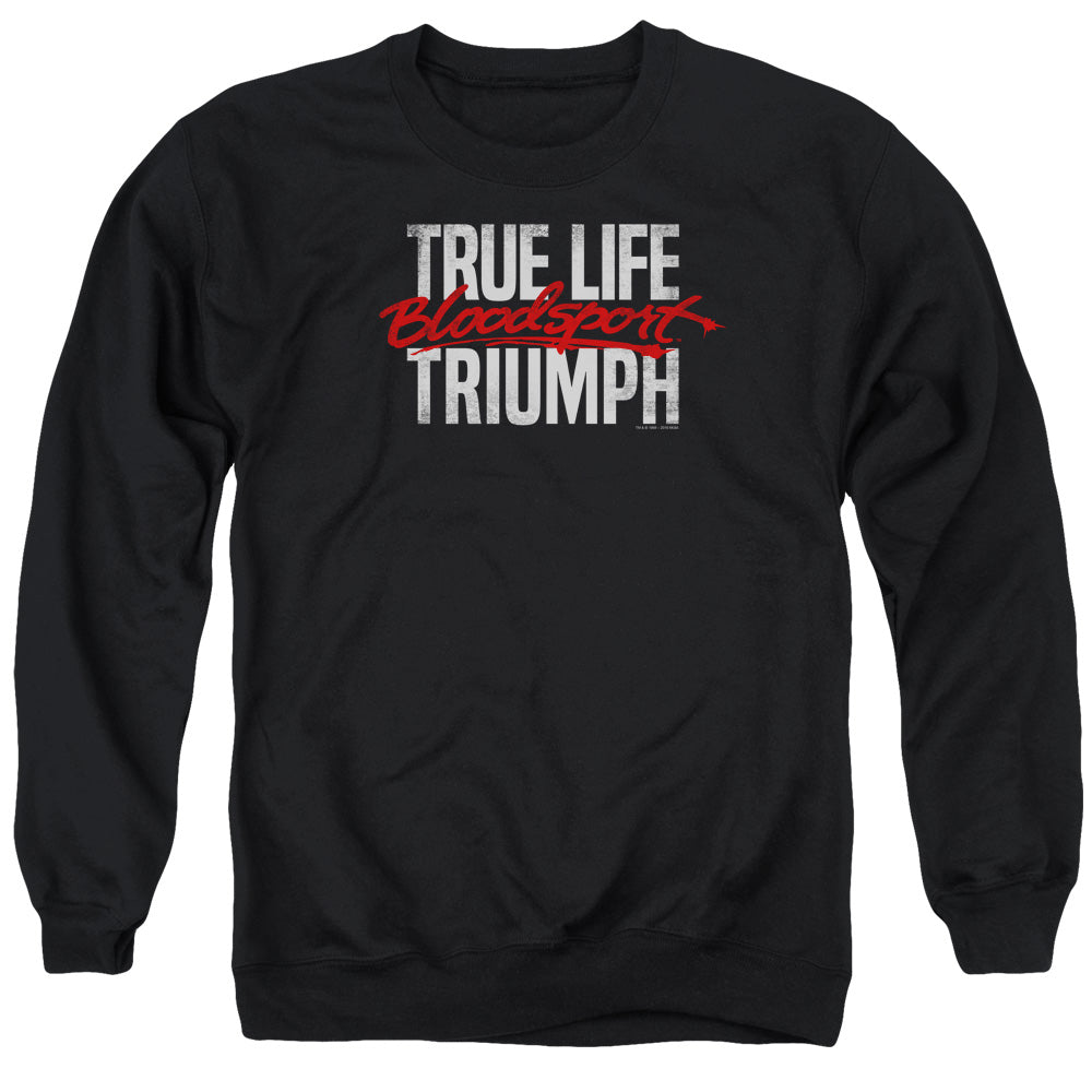 Bloodsport True Story Mens Crewneck Sweatshirt Black Officially Licensed
