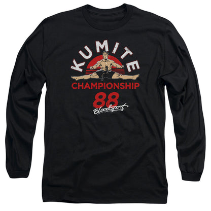 Bloodsport Championship 88 Mens Long Sleeve Shirt Black Officially Licensed Officially Licensed
