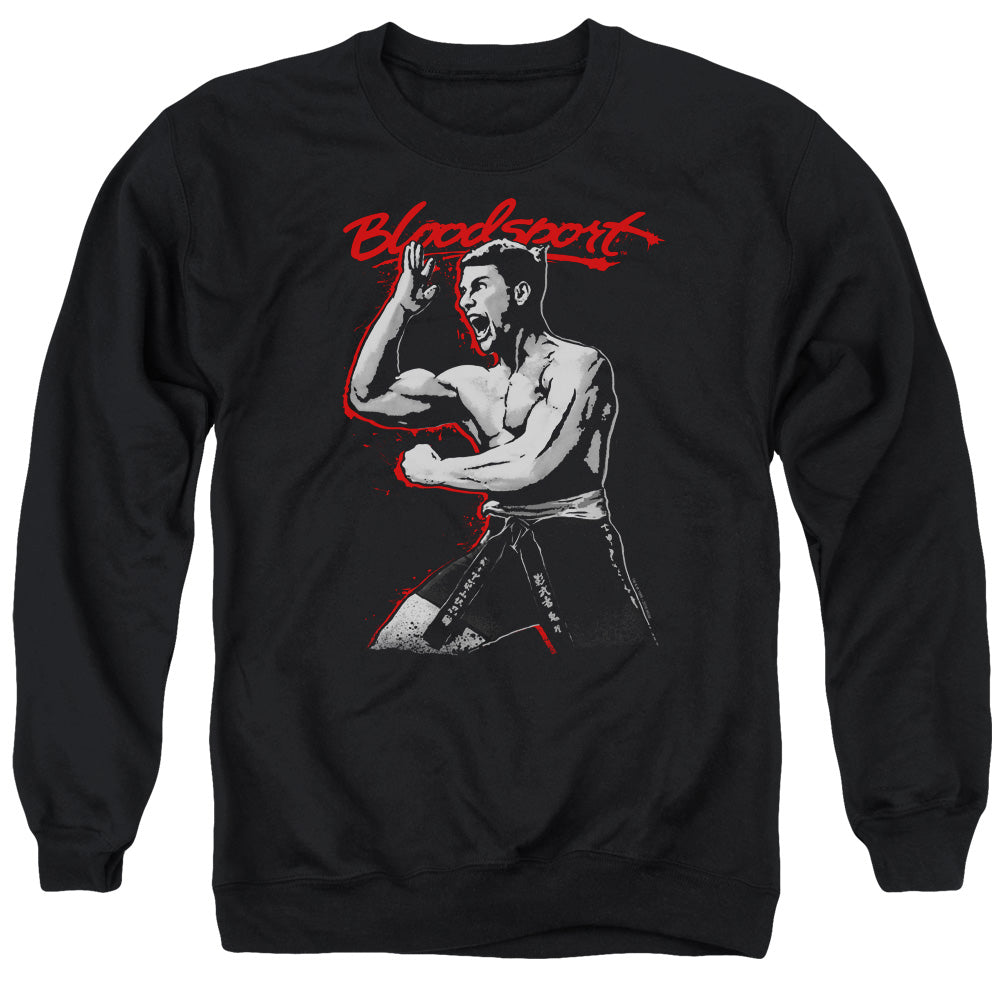 Bloodsport Loud Mouth Mens Crewneck Sweatshirt Black Officially Licensed