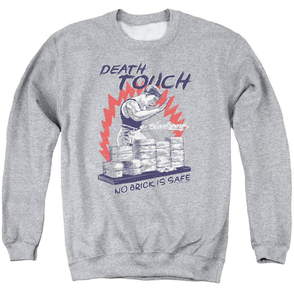 Bloodsport Death Touch Mens Crewneck Sweatshirt Athletic Heather Officially Licensed