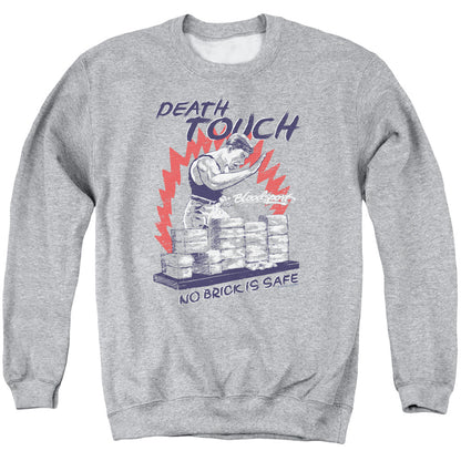 Bloodsport Death Touch Mens Crewneck Sweatshirt Athletic Heather Officially Licensed