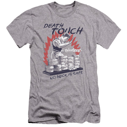 Bloodsport Death Touch Premium Bella Canvas Slim Fit Mens T Shirt Athletic Heather