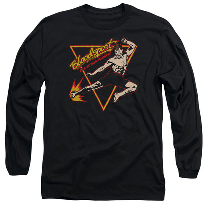 Bloodsport Action Packed Mens Long Sleeve Shirt Black