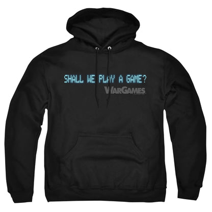 Wargames Shall We Mens Hoodie Black Officially Licensed