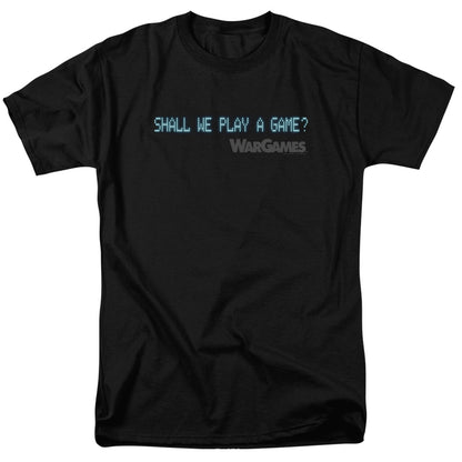 Wargames Shall We Mens T Shirt Black Officially Licensed