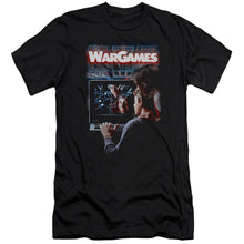 Load image into Gallery viewer, Wargames Poster Premium Bella Canvas Slim Fit Mens T Shirt Black