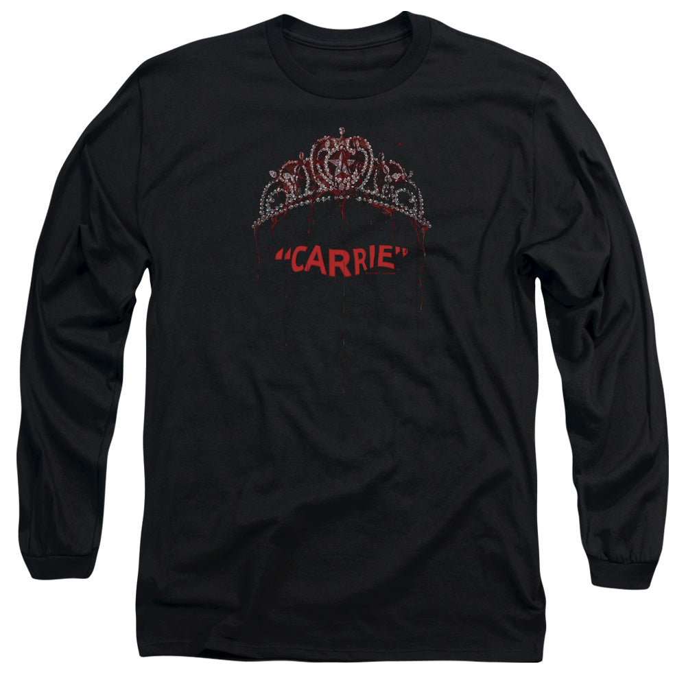 Carrie Prom Queen Mens Long Sleeve Shirt Black Officially Licensed Officially Licensed