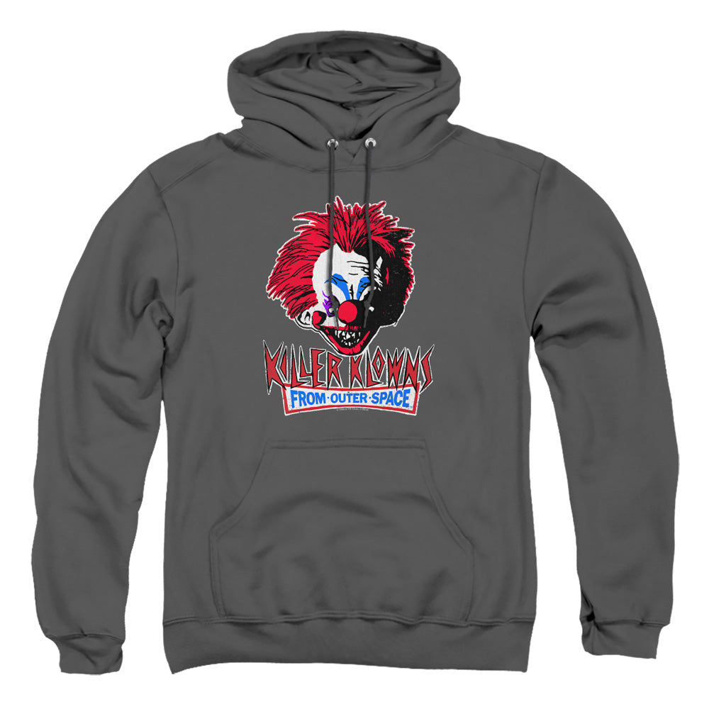 Killer Klowns From Outer Space Rough Clown Mens Hoodie Charcoal Officially Licensed