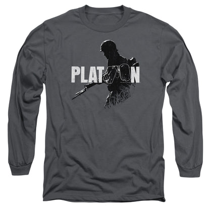 Platoon Shadow Of War Mens Long Sleeve Shirt Charcoal Officially Licensed