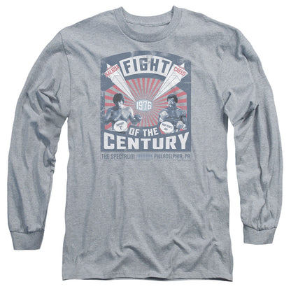 Rocky Balboa Creed Fight Poster Mens Long Sleeve Shirt Athletic Heather Officially Licensed Officially Licensed