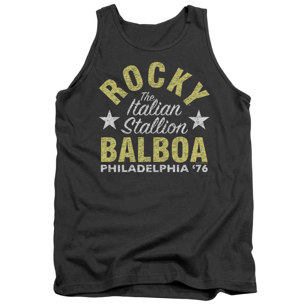 Rocky Rocky Philly Mens Tank Top Shirt Charcoal