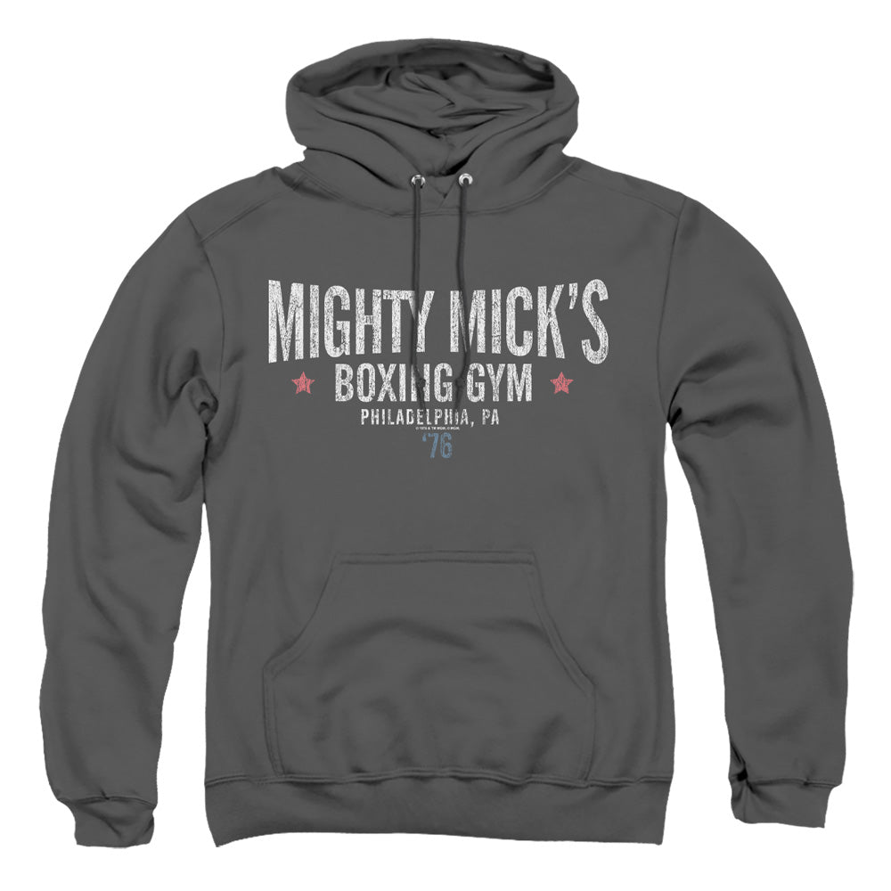 Rocky Mighty Micks Boxing Gym Mens Hoodie Charcoal Officially Licensed