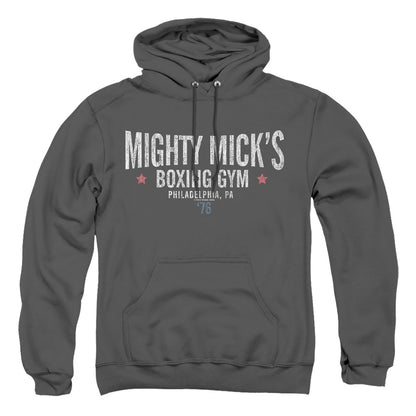 Rocky Mighty Micks Boxing Gym Mens Hoodie Charcoal Officially Licensed