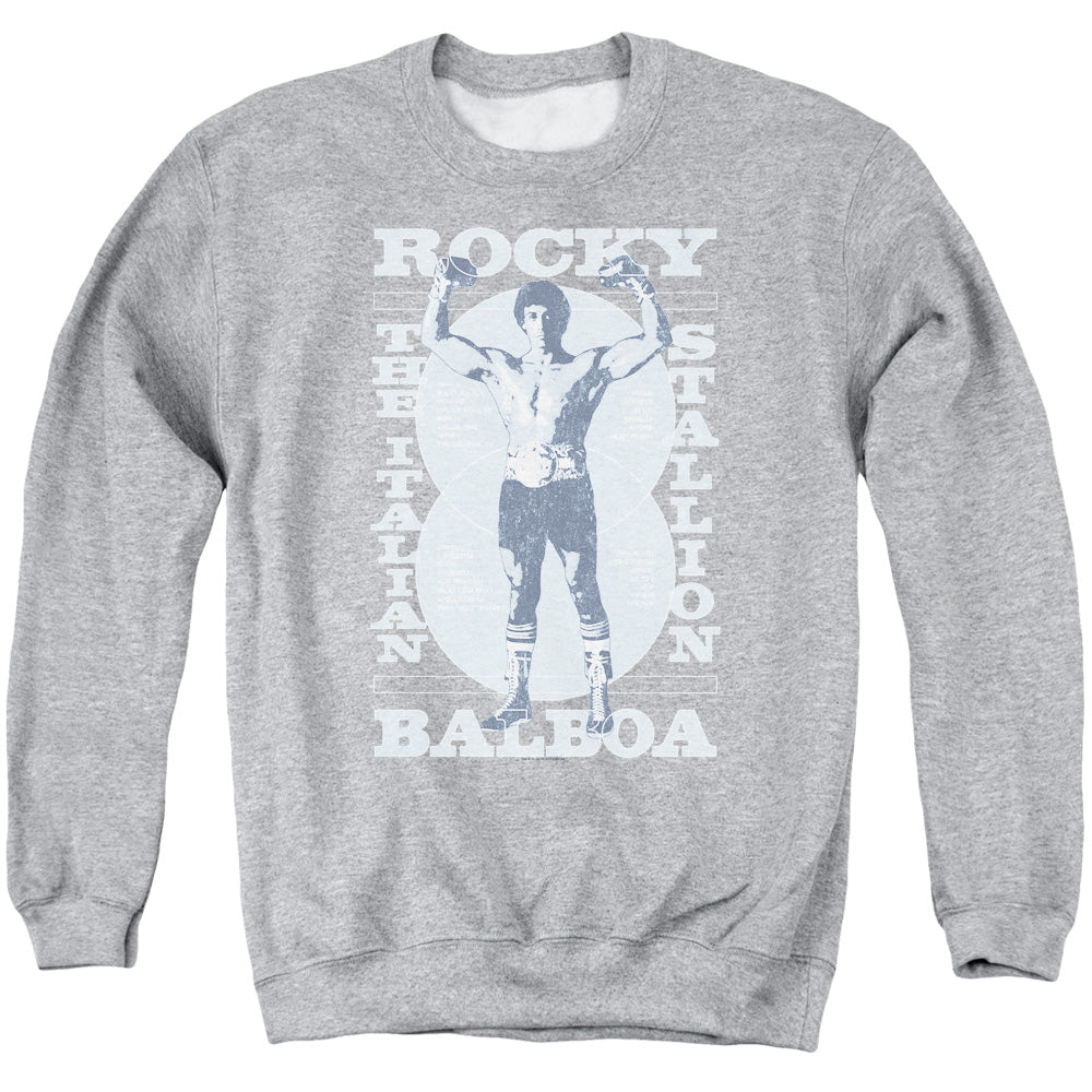 Rocky Gun Show Mens Crewneck Sweatshirt Athletic Heather Officially Licensed
