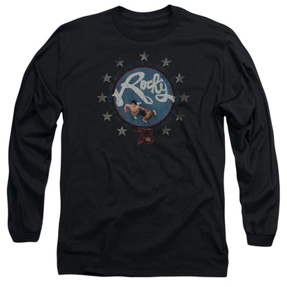 Rocky Bloodiest Bicentennial Mens Long Sleeve Shirt Black Officially Licensed Officially Licensed