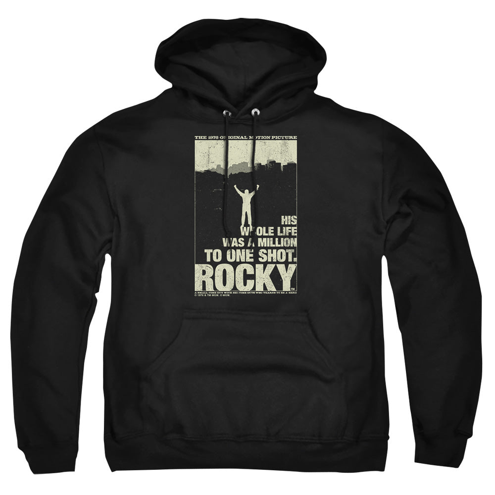 Rocky Silhouette Mens Hoodie Black Officially Licensed