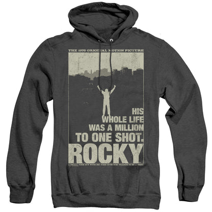 Rocky Silhouette Heather Mens Hoodie Black Officially Licensed