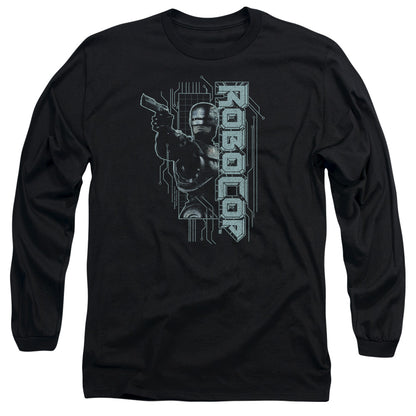 Robocop Murphy Split Mens Long Sleeve Shirt Black Officially Licensed Officially Licensed