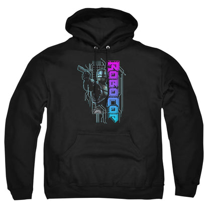 Robocop Robo Neon Mens Hoodie Black Officially Licensed