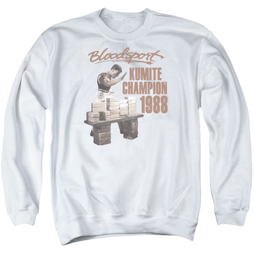 Bloodsport Dux Ash Mens Crewneck Sweatshirt White