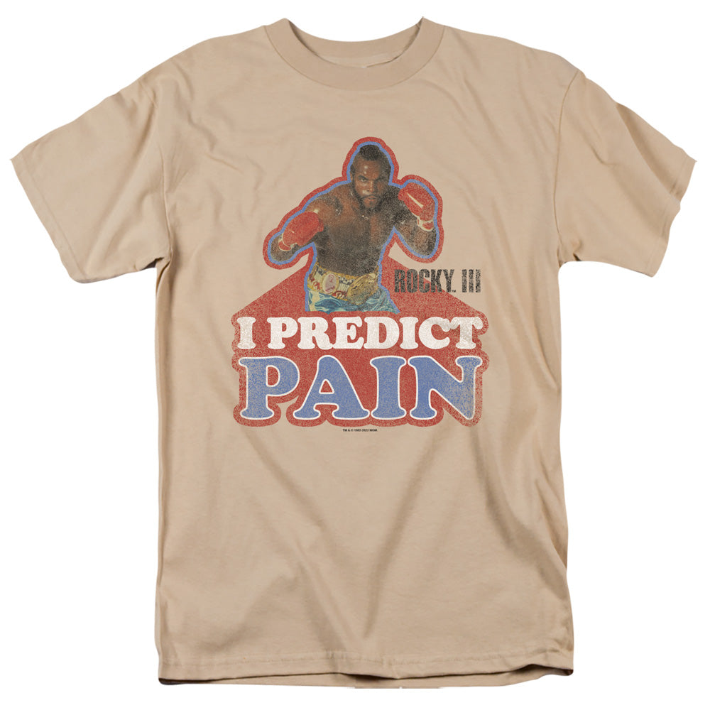 Rocky Iii I Predict Pain Mens T Shirt Sand Officially Licensed