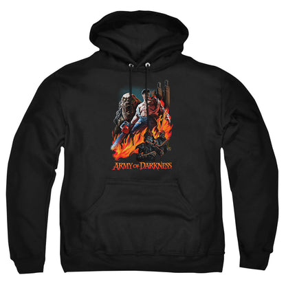Army Of Darkness Painted Evil Mens Hoodie Black Officially Licensed