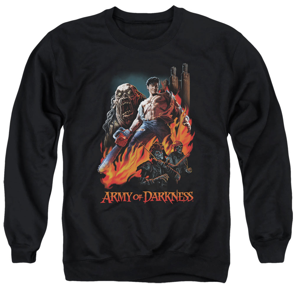 Army Of Darkness Painted Evil Mens Crewneck Sweatshirt Black