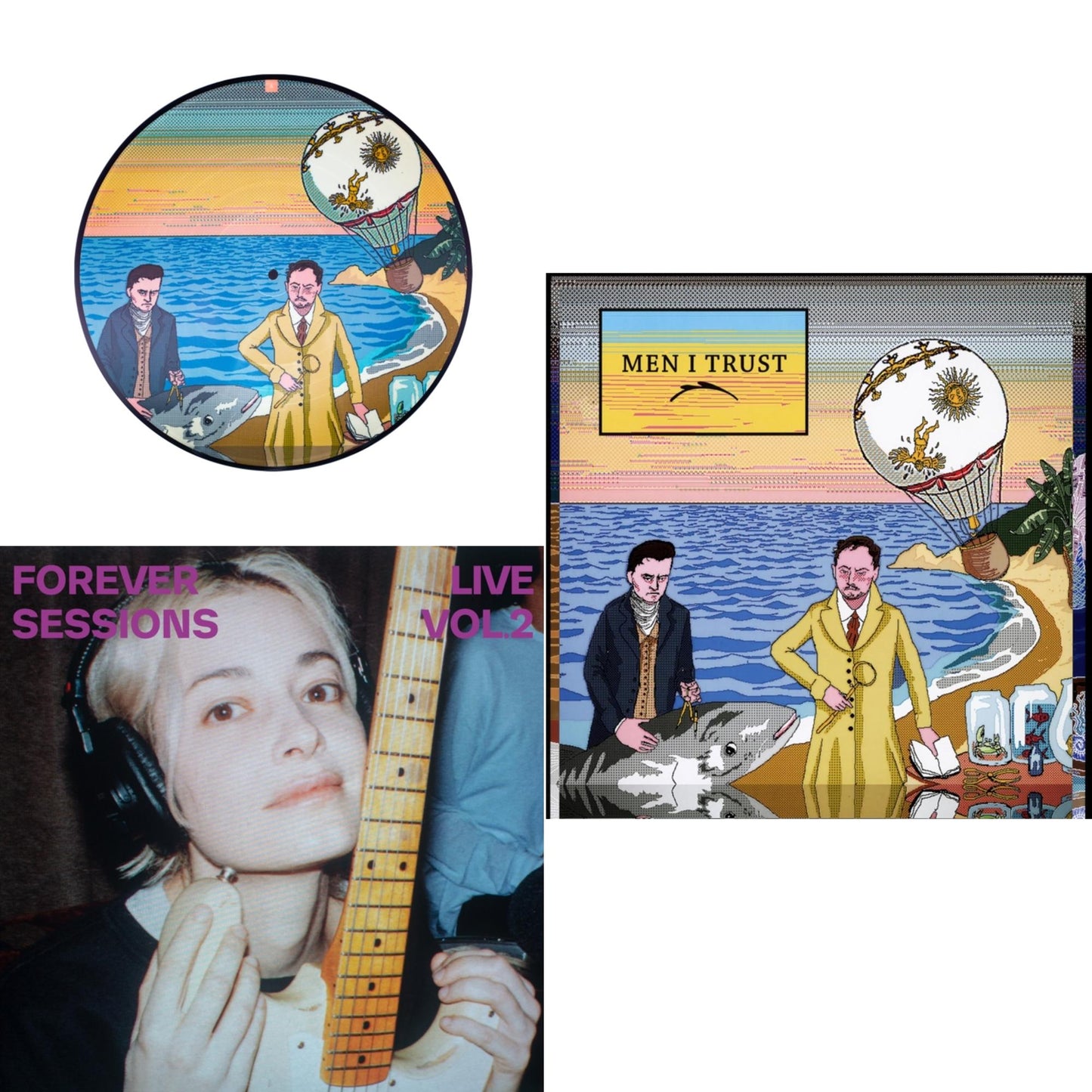 Men I Trust - Headoom (Picture Disc) & Forever Live Sessions Vol 2  & Men I Trust - LP Vinyl Bundle