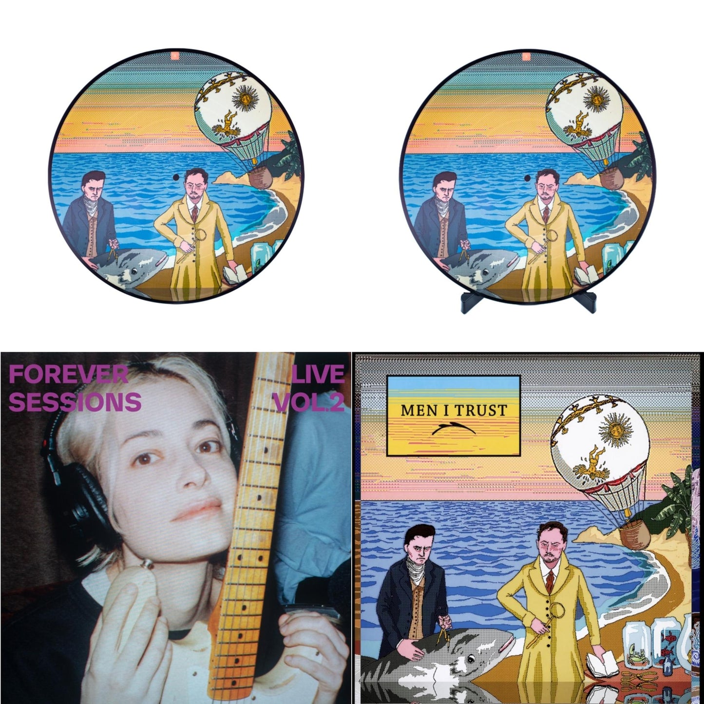 Men I Trust - Headoom (Picture Disc) & Men I Trust (Picture Disc) & Forever Live Sessions Vol 2  & Men I Trust - LP Vinyl Bundle