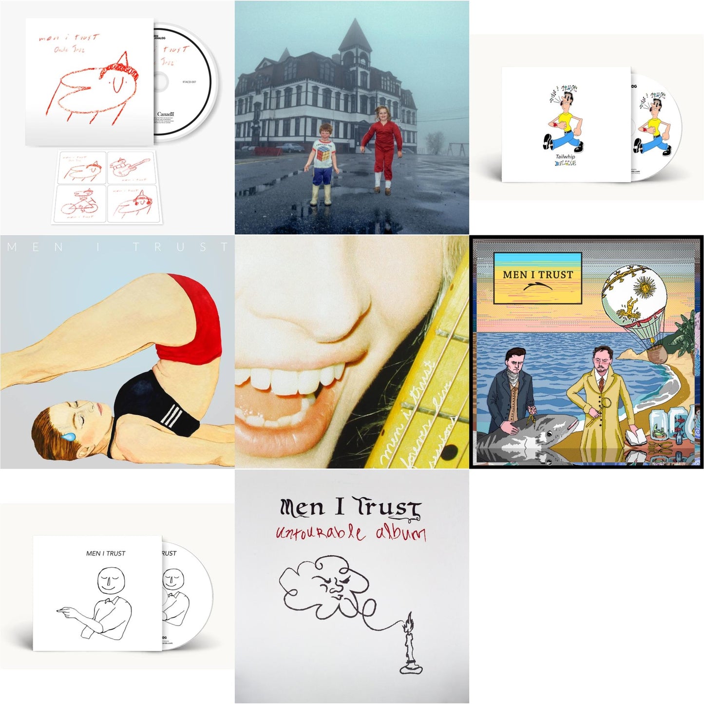 Men I Trust - Oncle Jazz & Untourable Album & Tailwhip (Deluxe) & Headroom & Forever Live Sessions & Men I Trust & S/T & Japan Untourable Album - CD Bundle
