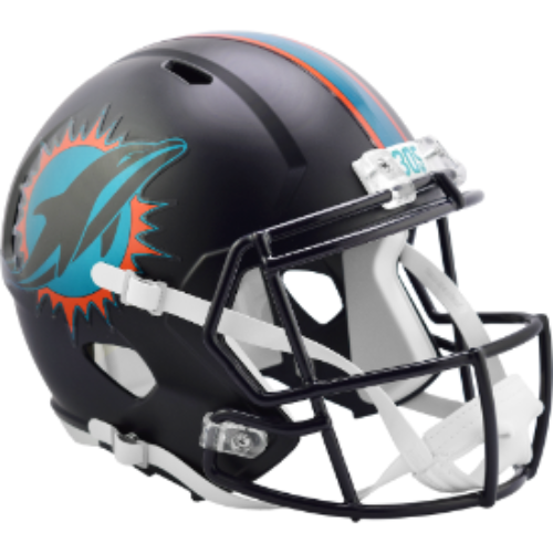 Miami Dolphins Full Size Speed Replica Football Helmet 2025 Rivalries - NFL