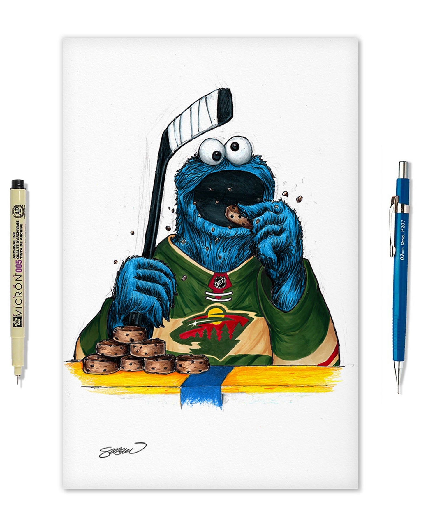 Cookie Monster x NHL Wild Limited Edition Art Print