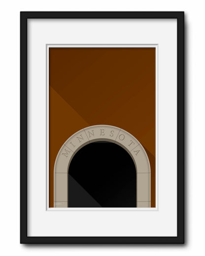 Minimalist Huntington Bank Stadium Art Print