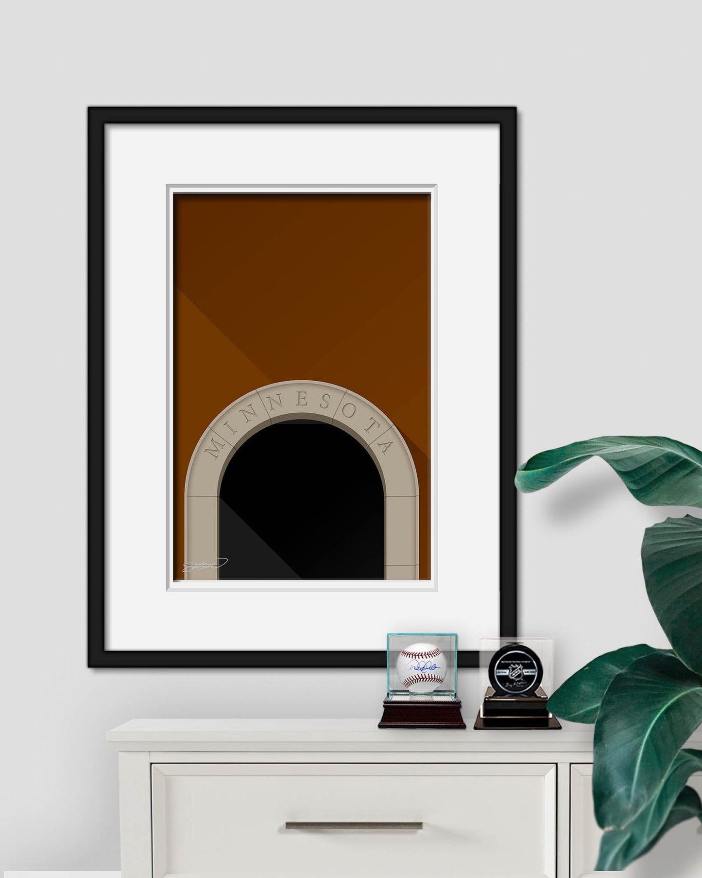 Minimalist Huntington Bank Stadium Art Print
