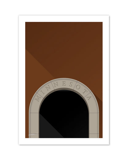 Minimalist Huntington Bank Stadium Art Print
