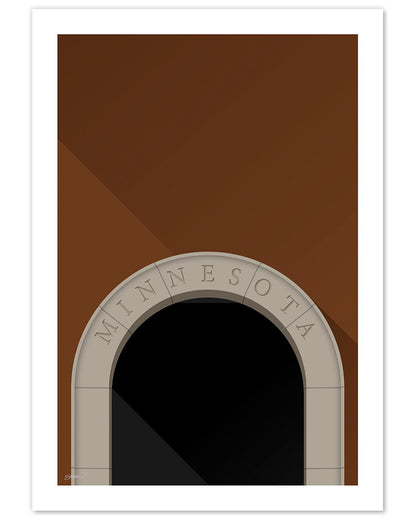 Minimalist Huntington Bank Stadium Art Print