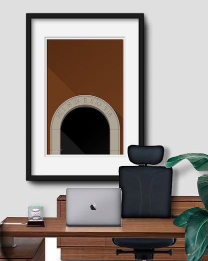 Minimalist Huntington Bank Stadium Art Print