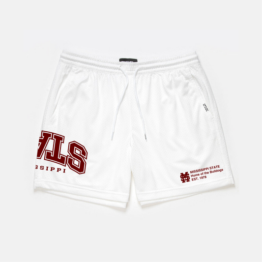 Mississippi State Mesh Shorts White Exclusive