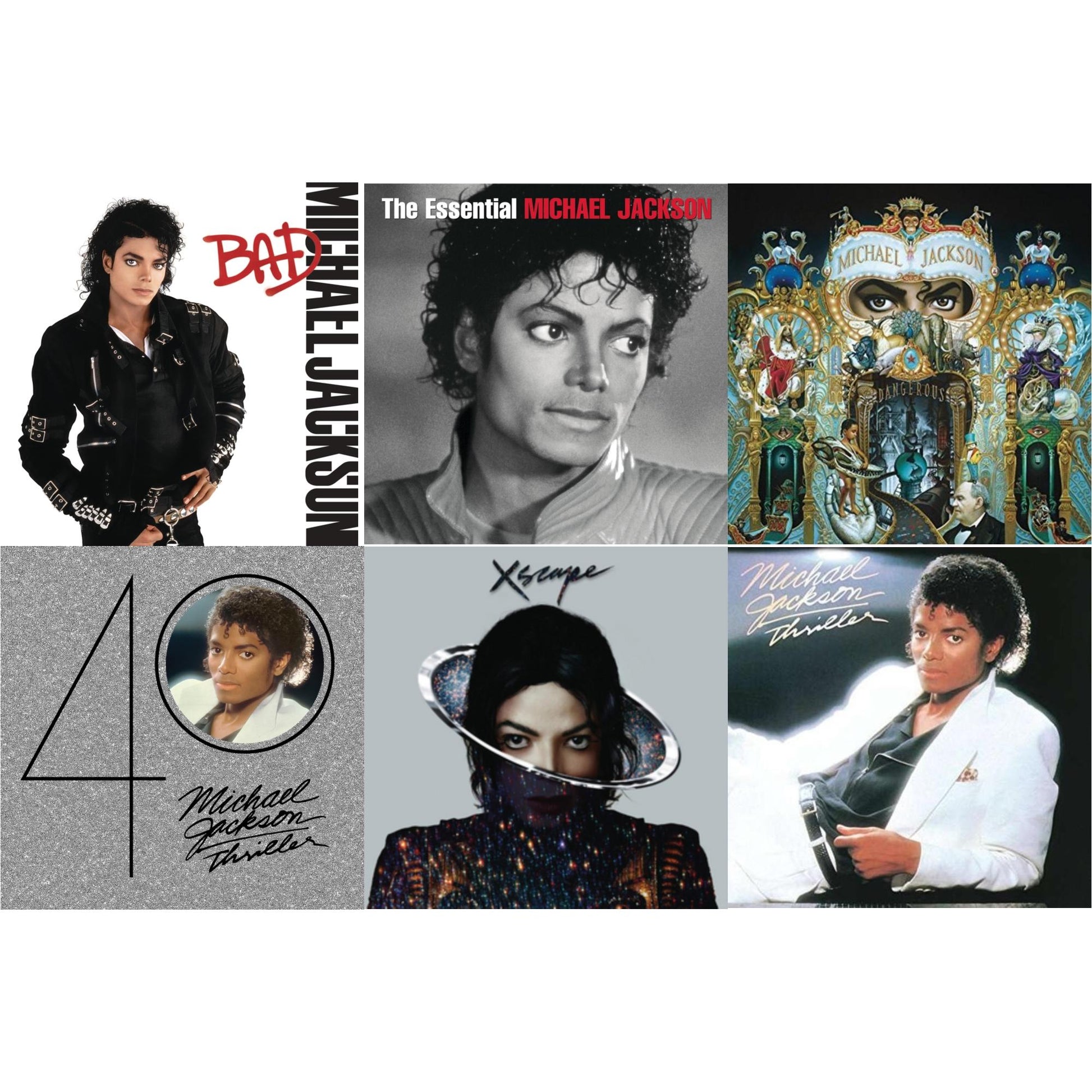 Michael Jackson - Bad & Thriller (40Th Anniversary/2CD) & Essential Michael Jackson & Xscape & Thriller & Dangerous