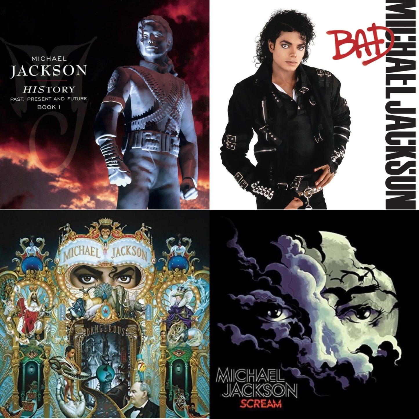 Michael Jackson - History: Past Present & Future Book 1 & Bad & Dangerous & Scream - CD Bundle