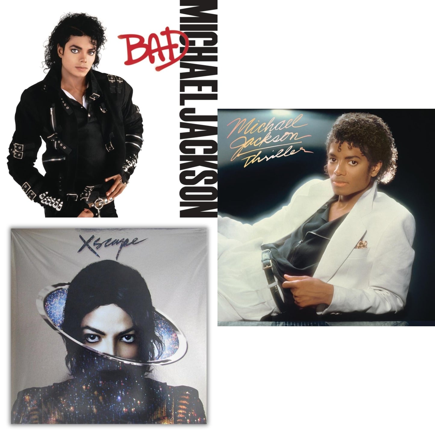 Michael Jackson - Xscape & Thriller (140G/Gatefold) & Bad (140G/Gatefold) - LP Vinyl Bundle