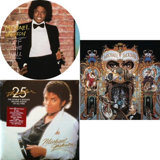Michael Jackson - Off The Wall (Picture Disc) & Thriller (25Th Anniversary Edition/2LP/180G/Gatefold) & Dangerous (180G/2LP)