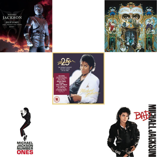 Michael Jackson - History: Past Present & Future Book 1 & Bad & Number Ones & Thriller (25Th Anniversary Legacy Edition) & Dangerous - CD Bundle