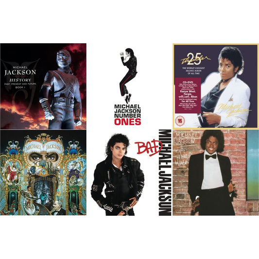 Michael Jackson - History: Past Present & Future Book 1 & Off The Wall & Bad & Number Ones & Thriller (25Th Anniversary Legacy Edition) & Dangerous - CD Bundle